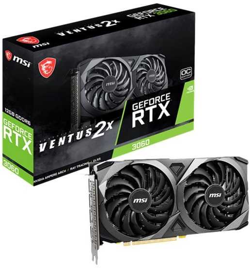 Vaizdo plokštė MSI GeForce RTX 3060 VENTUS 2X 12G OC - 3x DisplayPort/1x HDMI