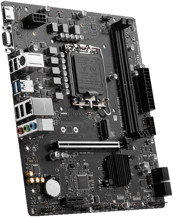 Pagrindinė plokštė MSI PRO H610M-E Intel H610 LGA1700 2XDDR5 VGA HDMI Matx