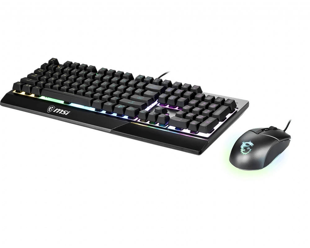 MSI Vigor GK30 Klaviatūra žaidimams, US išdėstymas, su laidu, Juodas