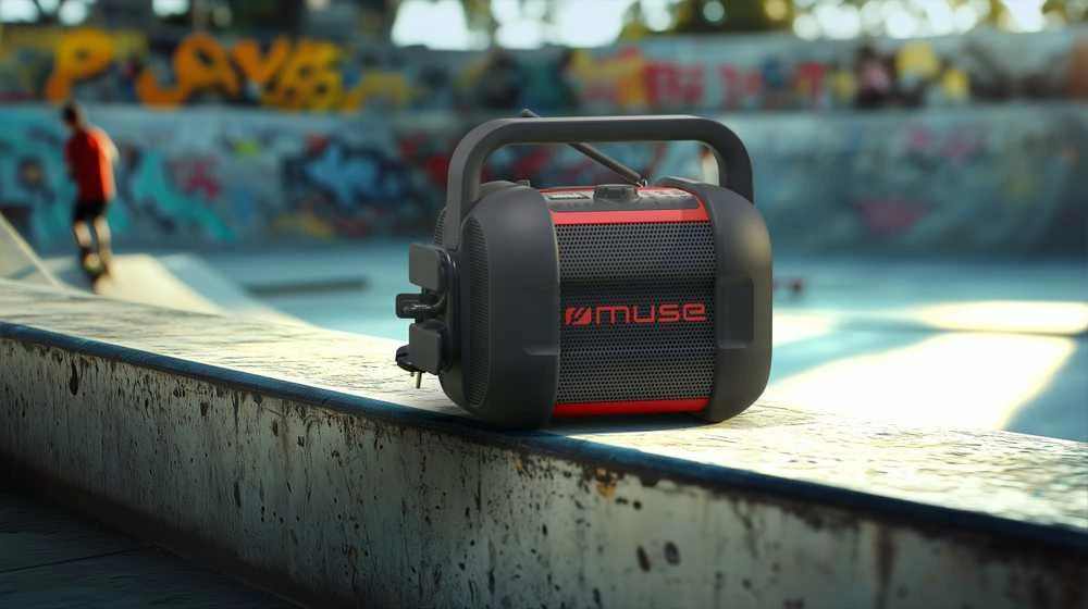 Muse | Jobsite Radio | M-968 BTR | 40 W | Atsparus vandeniui | Bluetooth | Belaidė jungtis | Portable | NFC features | Juodas/Raudona