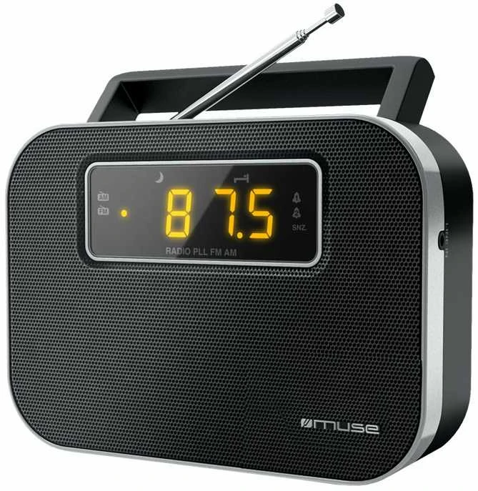 Muse Mūza | M-081R | Signalizacijos funkcija | 2 juostų PLL nešiojamas radijas | Juodas