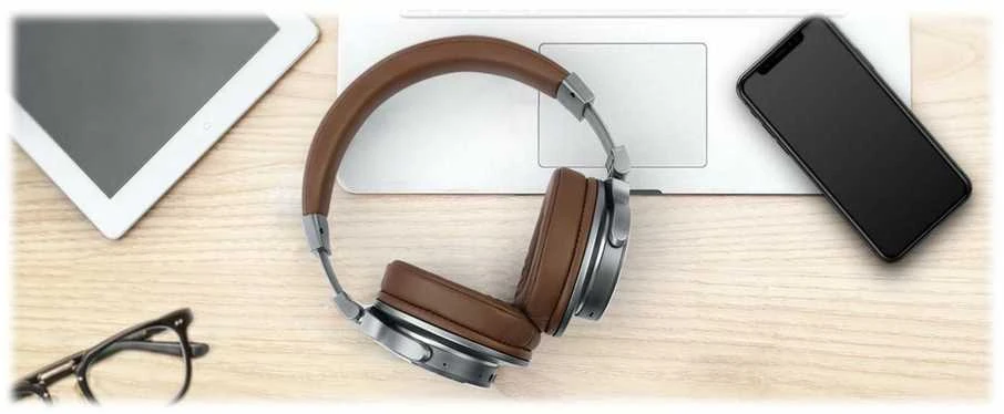 Belaidės Bluetooth Stereo ausinės Muse M-278BT, Rudos