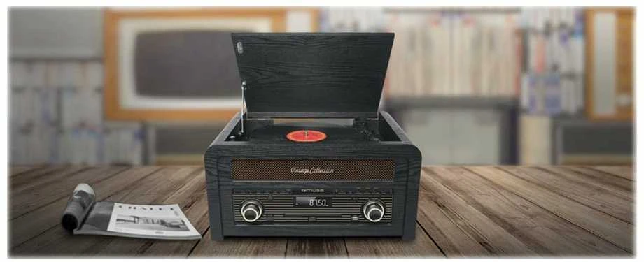 Muse MT-115W patefonas, Juodas