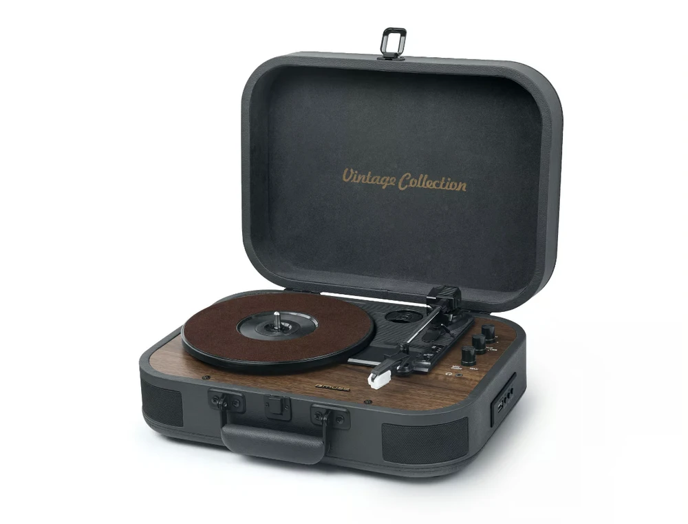 „Muse“ patefono stereosistema su „Bluetooth“ išvestimi | MT-207 DGB | 2x5 W | Bluetooth | Juodas/Brownas