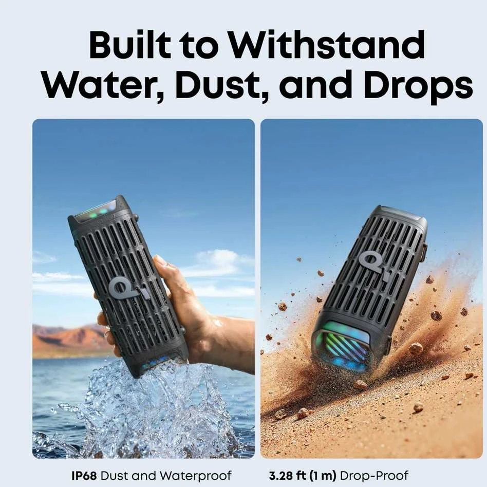 Anker Soundcore Speaker | Boom 3i | 50 W | Atsparus vandeniui | Bluetooth | Belaidė jungtis | Portable | Juodas