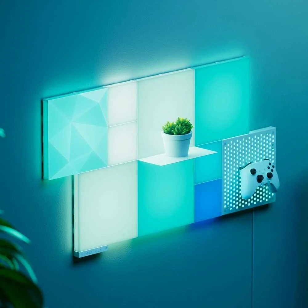 „Nanoleaf Blocks“ tekstūruotų didelių kvadratų papildomas rinkinys (2 panelės) | 16 mln. spalvų
