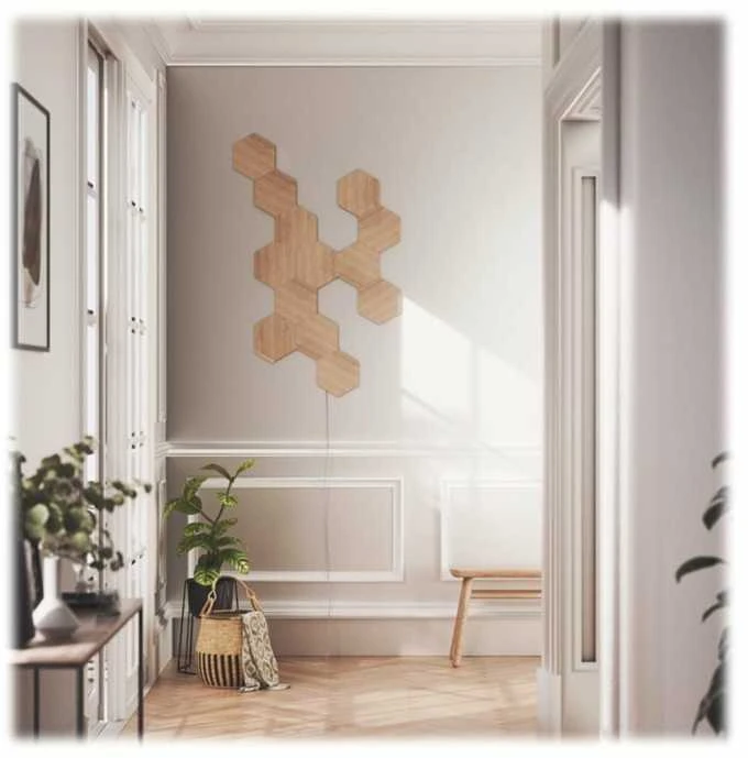 Nanoleaf | Elementų medžio išvaizdos šešiakampių pradinis rinkinys (13 panelių) | Šaltos Baltos + Šiltos Baltos