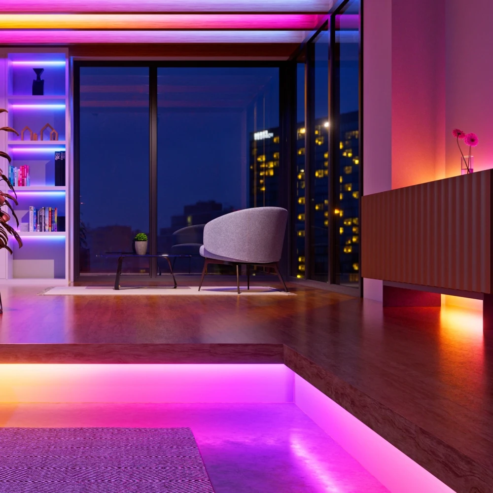 „Nanoleaf Essentials Matter“ išmanioji adresuojama daugiaspalvė HD šviesos juostelė, 5 m, 300 LED | 16 M+