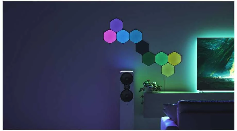 Nanoleaf | Formos Juodas Šešiakampis Išplėtimo rinkinys (3 panelės) | 42 W | WiFi