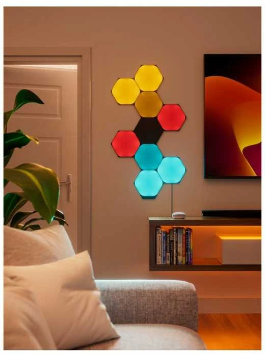 Sieninis šviestuvas Nanoleaf | Shapes Juodas Hexagons Starter Kit (9 panels) | 42 W | WiFi