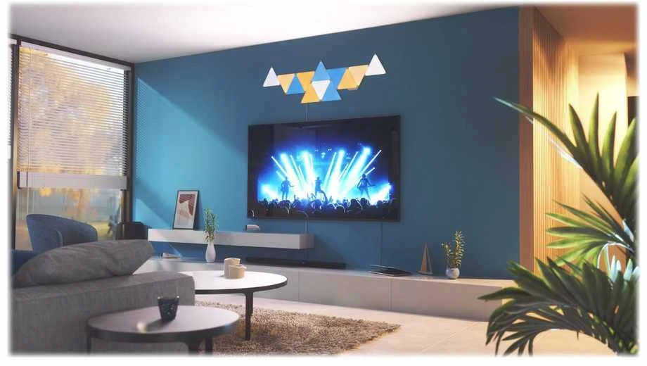 Nanoleaf Nanolapis | Formos trikampių pradinis rinkinys (9 plokštės) | 1 W | 16M+ spalvų