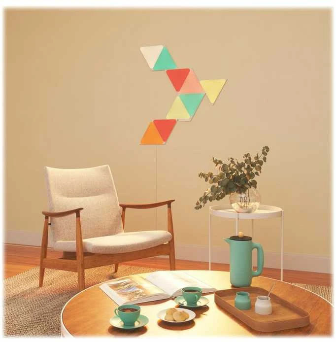 Nanoleaf Nanolapis | Formos trikampių pradinis rinkinys (9 plokštės) | 1 W | 16M+ spalvų
