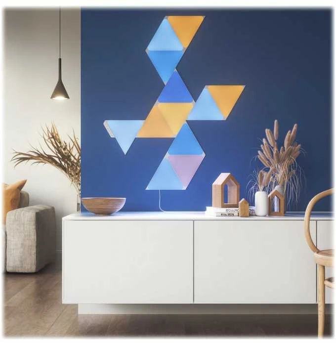 Nanoleaf Nanolapis | Formos trikampių pradinis rinkinys (9 plokštės) | 1 W | 16M+ spalvų