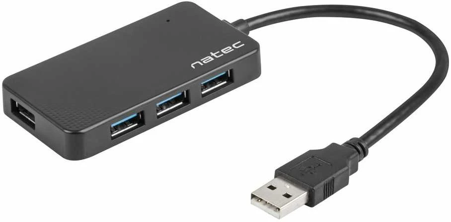 NATEC NHU-1342 Hub USB 3.0 Moth 4-jungtys Juodas