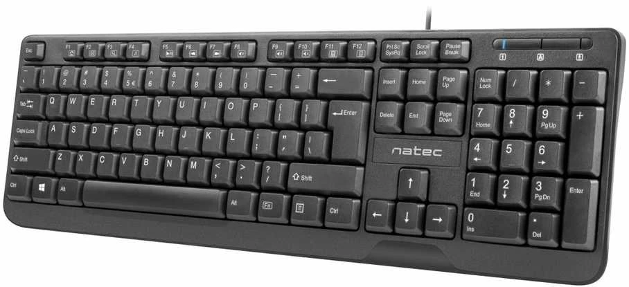 NATEC NKL-0967 Natec Klaviatūra TROUT SLIM USB US išdėstymas juodas