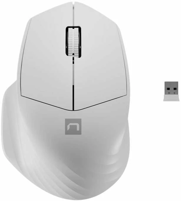 NATEC Belaidė pelė Siskin 2 1600DPI Bluetooth 5.0 + 2.4Ghz baltas