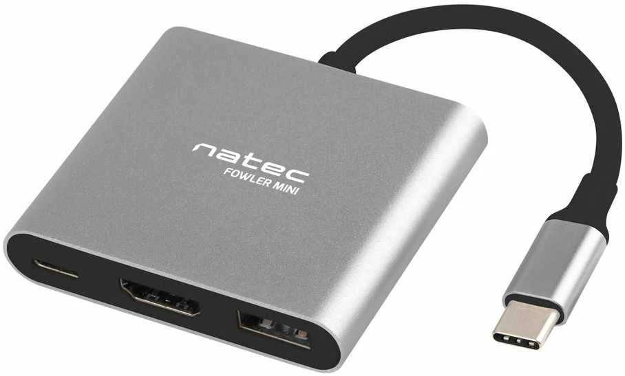 NATEC kelių prievadų Fowler USB-C pd. USB 3.0. HDMI 4K
