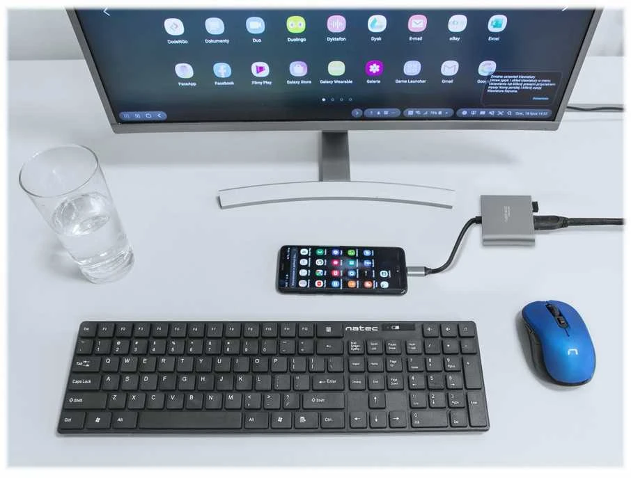NATEC kelių prievadų Fowler USB-C pd. USB 3.0. HDMI 4K