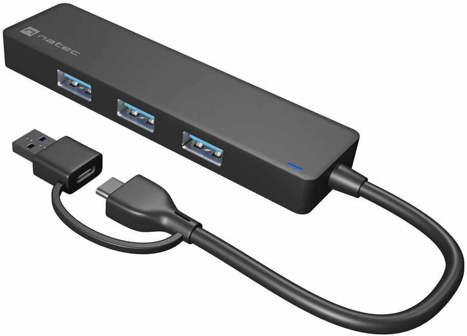 Natec USB 3.0 HUB, Mayfly, 4-Port, Juodas | Natec | USB 3.0 HUB, Mayfly, 4-Port | Moth NHU-1342 | Juodas | 0.15 m