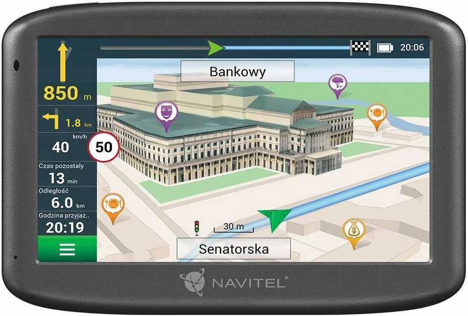 Navitel | E505 Magnetic | GPS (satellite) | 480 x 272 pikselių | Maps included