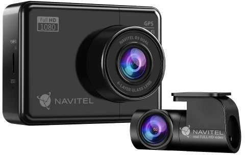 Navitel | R9 DUAL | Wi-Fi | Dviejų kanalų Full HD Dashcam | Garso įrašymo įrenginys