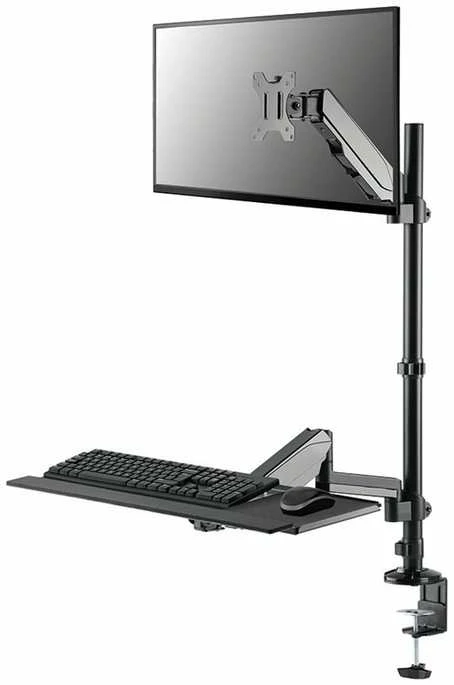 Laikiklis NEOMOUNTS DESK MOUNTED SIT-STAND WORKSTATION (SCREEN, KEYBOARD & MOUSE)