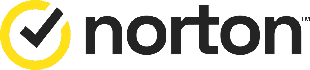 Norton firminis logotipas su geltonu simboliu