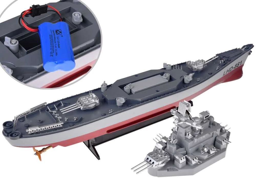 Jokomisiada Nuotoliniu būdu valdomas didžiulis laivas „BATTLESHIP LHD-881“, mastelis 1:390, RC0736