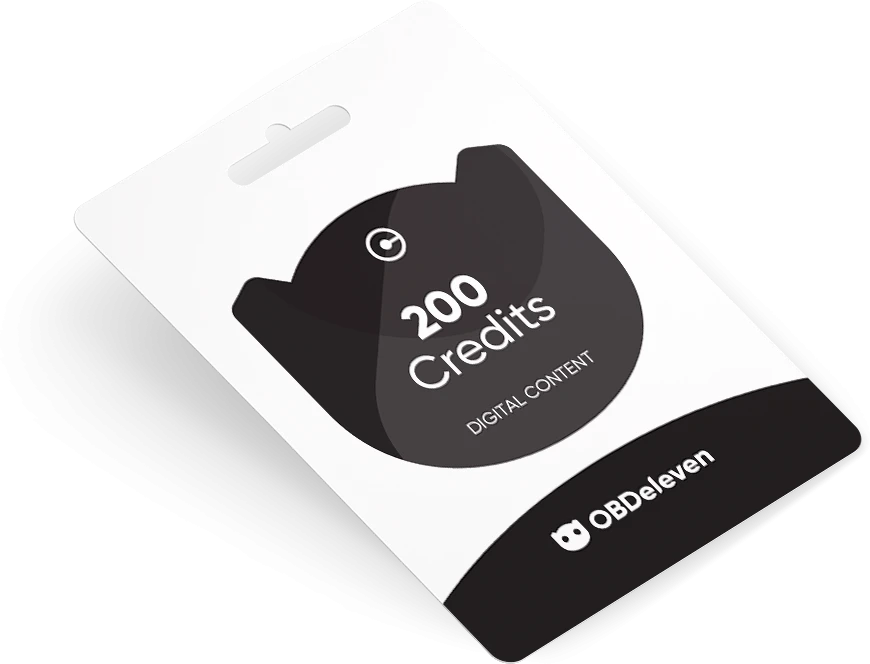 OBDeleven 200 kreditų kortelė