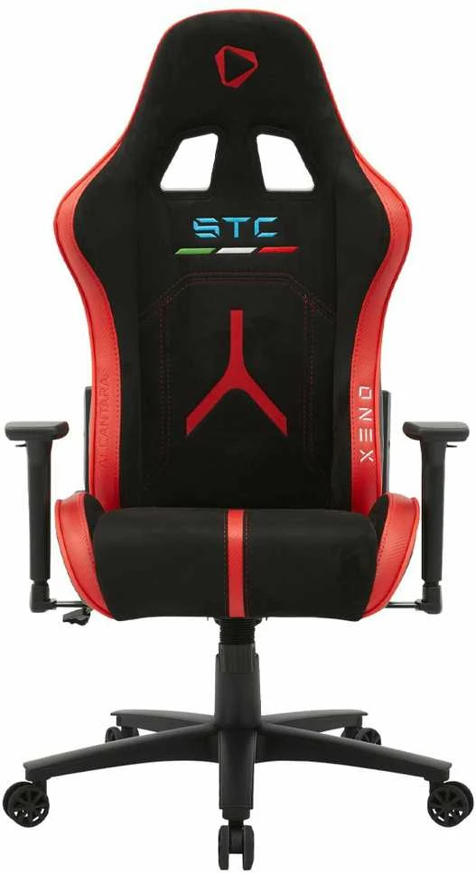 Nezatříděno ONEX STC Alcantara L serijos žaidimų kėdė - juodos ir raudonos spalvos su „AirSuede“ mikropluošto medžiagomis