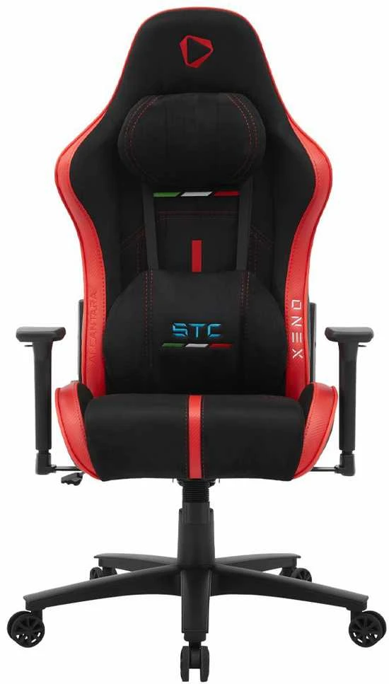 Nezatříděno ONEX STC Alcantara L serijos žaidimų kėdė - juodos ir raudonos spalvos su „AirSuede“ mikropluošto medžiagomis