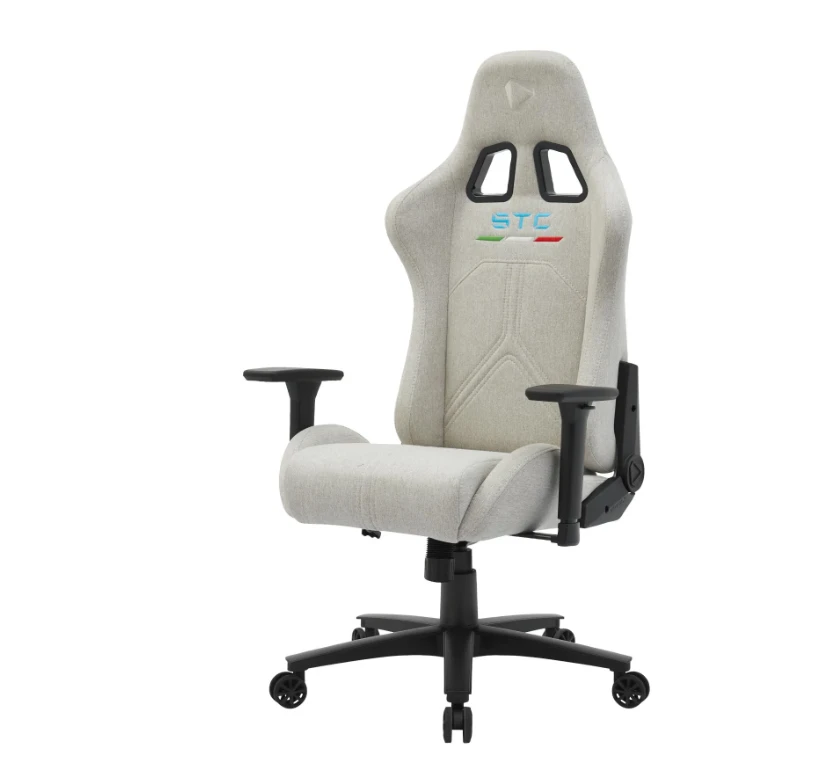 Nezatříděno „ONEX STC Snug L“ serijos žaidimų kėdė - lininis audinys, Dramblio kaulo spalvos