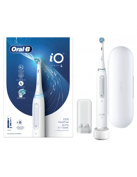 Braun Oral-B iO4 elektrinis dantų šepetėlis baltas Quite Baltas