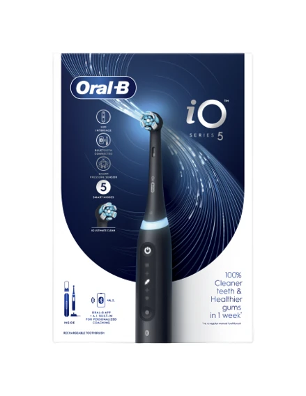 Braun iOG5.1B6.2DK Oral-B iO5 Elektrinis Dantų Šepetėlis Matt Juodas