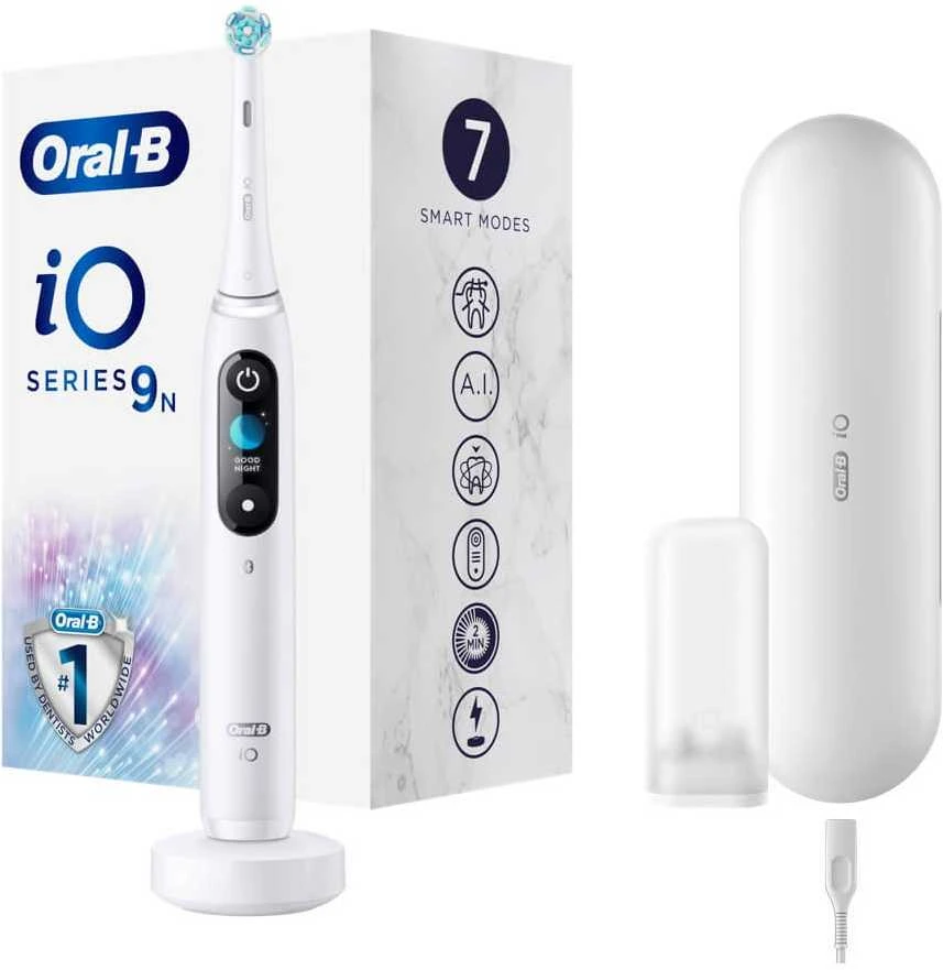 ORAL-B iO Series 9N Elektrinis dantų šepetėlis, baltos spalvos