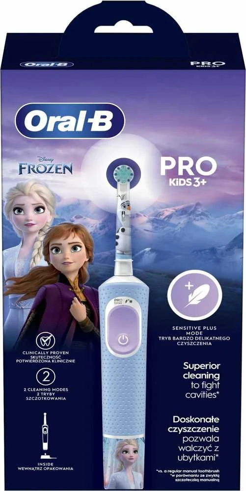 Braun D103.413.2K Vitality PRO Kids Elektrinis Dantų Šepetėlis 3+ Frozen