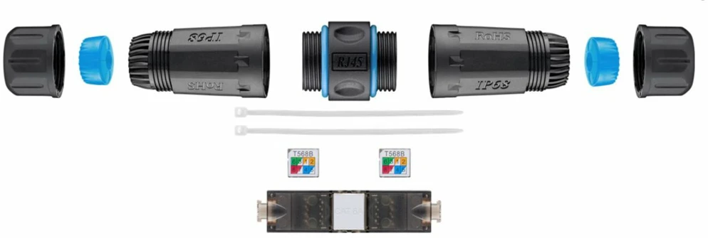 Goobay | Lauko (IP68) LAN kabelio jungtis, CAT 6A UTP neekranuotas | 44416