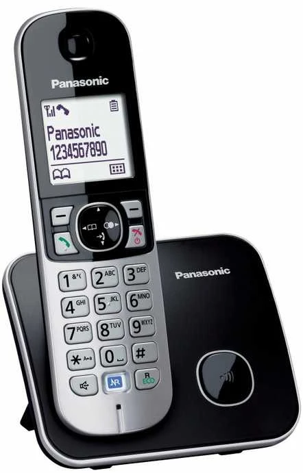 „Panasonic“ belaidis telefonas | KX-TG6811PDB | Integruotas ekranas | Juodas