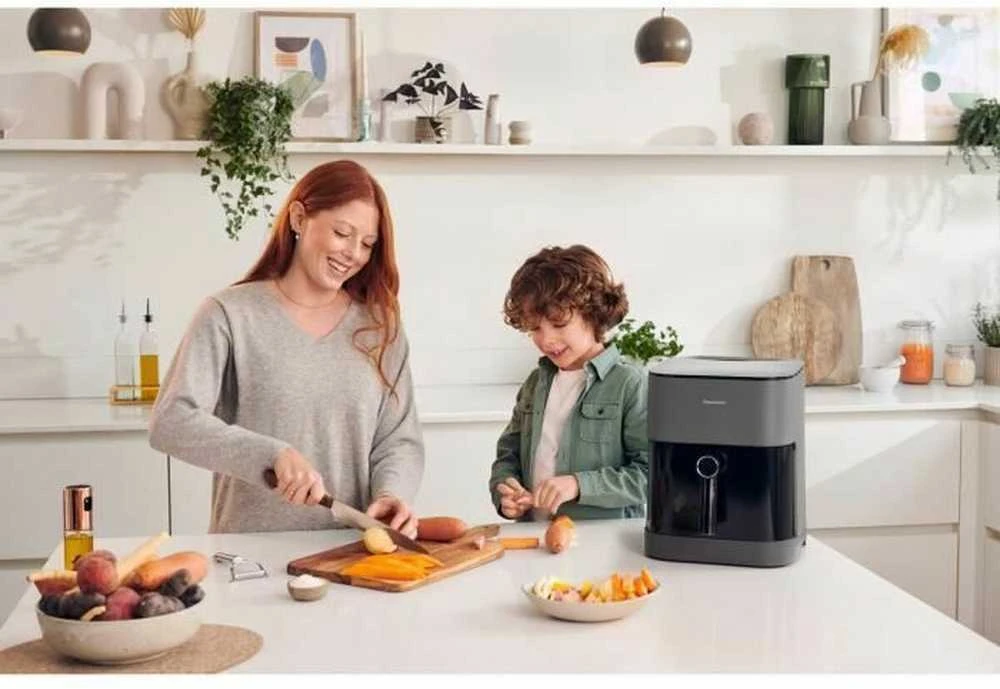 „Panasonic NF-CC500SXE“ oro gruzdintuvė, 5 litrai, 1450 vatų, vėsus korpusas, skaitmeninis laikmatis, LCD ekranas, peržiūros langelis, automatinis