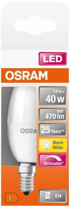 Osram Parathom Classic LED | E14 | 4,9 W | Šiltas Baltas