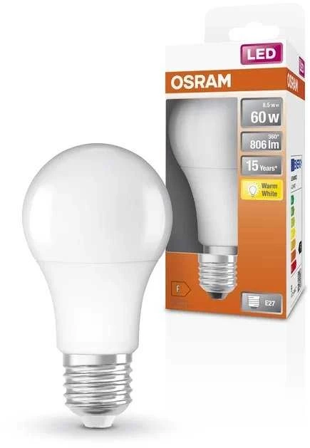 Osram Parathom Classic LED | E27 | 8,5 W | Šiltas Baltas