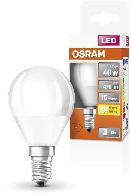 Osram Parathom Classic P LED | E14 | 4,9 W | Šiltas Baltas