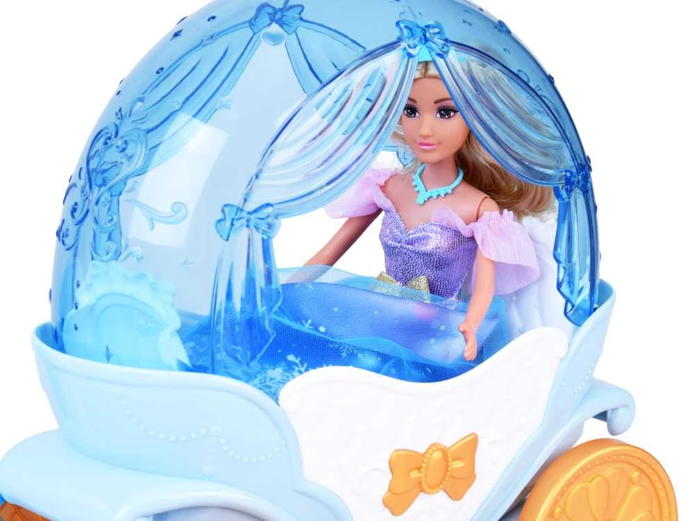 Jokomisiada Fairytale princess doll in a ball gown + royal carriage horse ZA5705