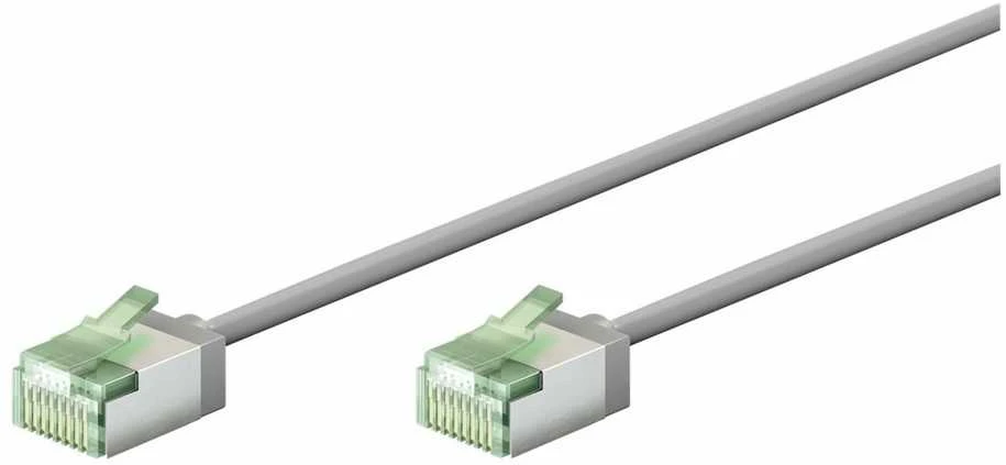 Goobay 74343 Ultra-Flexible CAT 8.1 Komutacinis kabelis, Slim, U/FTP, 0.15 m, Pilkas | Goobay