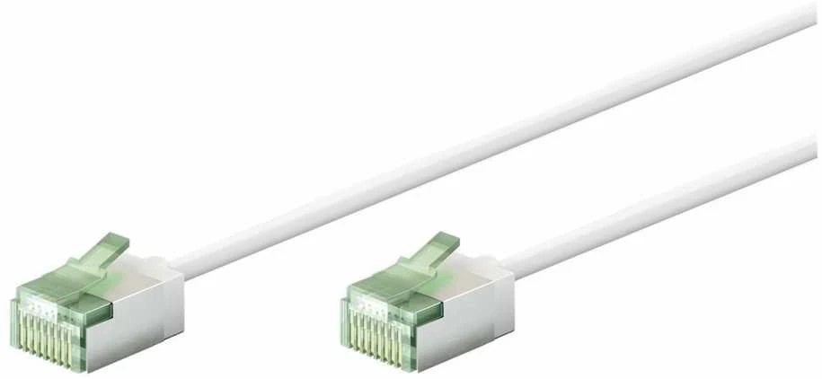 Goobay Gogobay 74357 Ultra-Flexible CAT 8.1 Komutacinis kabelis, Slim, U/FTP, 0,15 m, Baltas | Apskritu