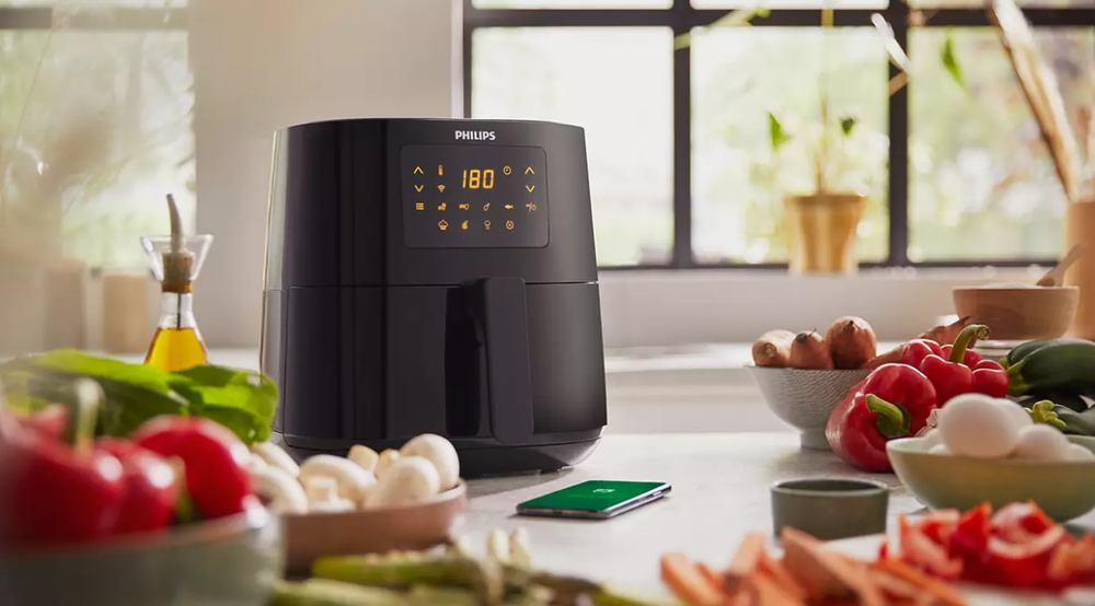 Gruzdintuvė Philips | Airfryer Connected | HD9255/60 | Galia 1400 W | Talpa 4,1 L | Rapid Air technologija | Pilkas