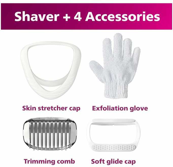 Philips Lady Shaver Series 6000 Belaidis skustuvas drėgnam ir sausam skutimui BRL136/00