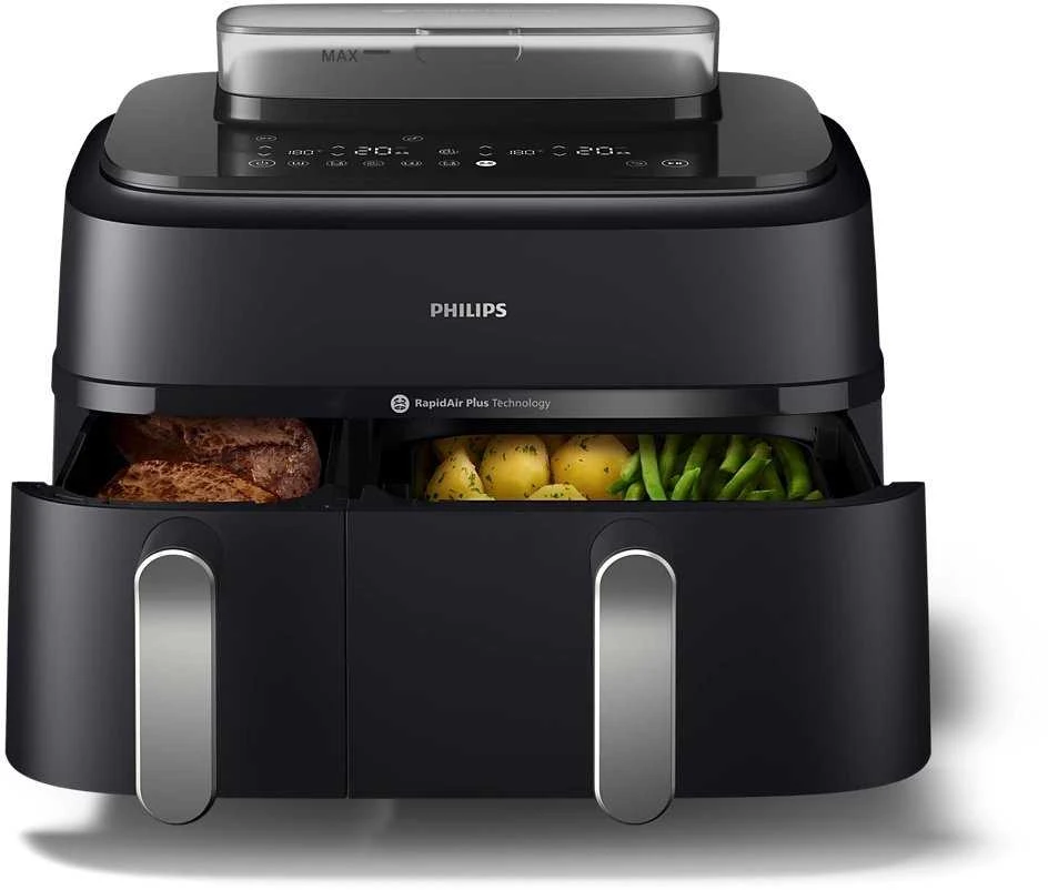 Dviejų krepšelių gruzdintuvė Philips 5000 Series NA551/00 su garų funkcija