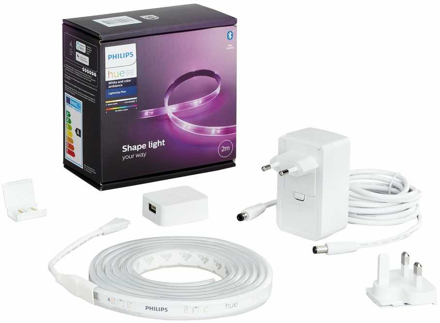 Philips Hue Lightstrip Plus LED juosta, baltos spalvos, 2 m, skirta naudoti vidaus patalpose
