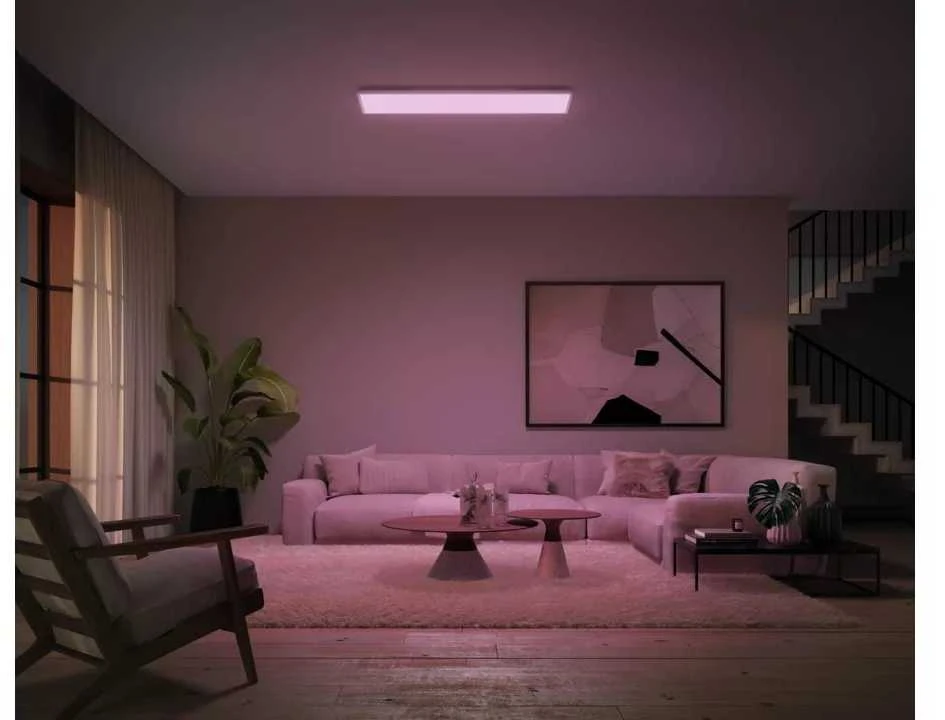 Lubinis šviestuvas „Philips Hue Surimu“ stačiakampis skydelis | 100 W | Baltas ir spalva 2000-6500 Atspalvis Baltas Color Ambiance | Bluetooth